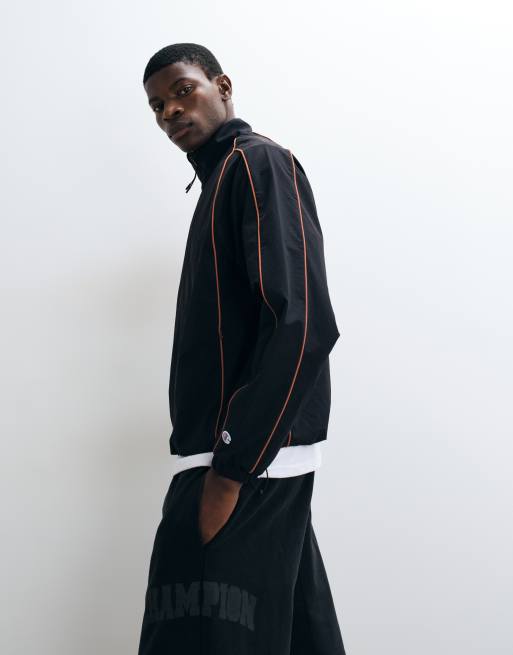 Champion Future Memories oversized full zip jacket in black and red, 4 of 5