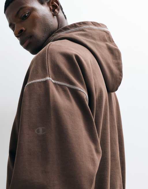 Champion Future Memories oversized hoodie in brown, 5 of 5