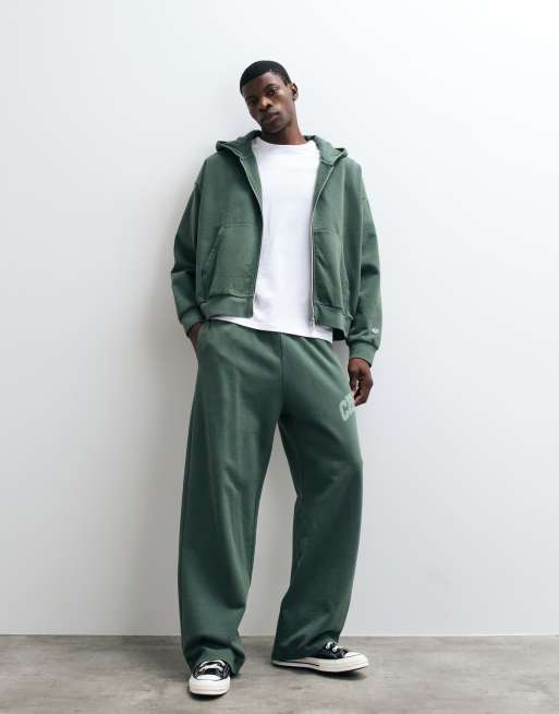 Champion Future Memories oversized hoodie in green, 3 of 5