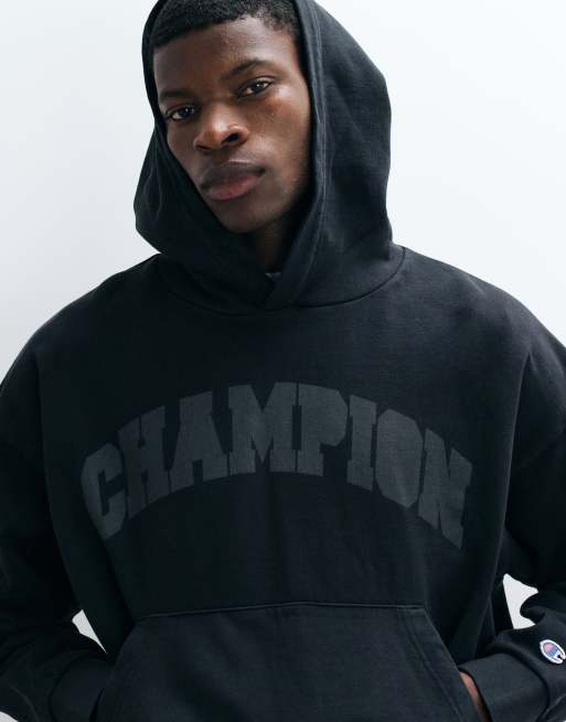 Champion Future Memories oversized hoodie in triple black, 2 of 5