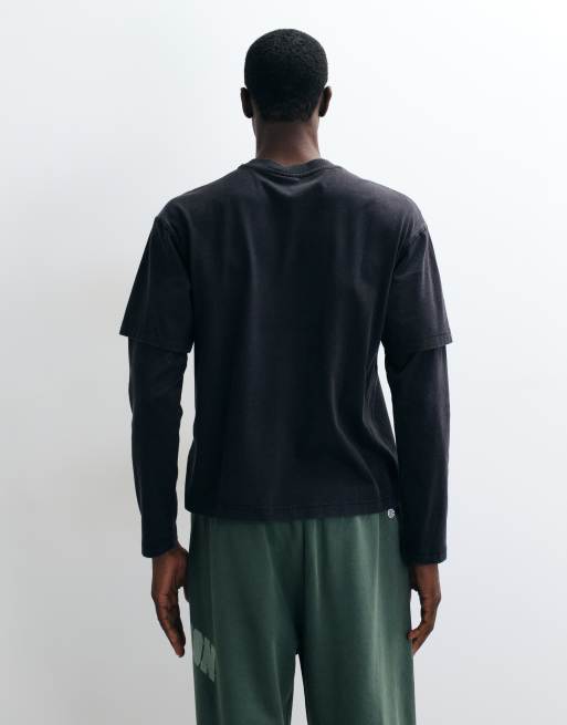 Champion Future Memories oversized long sleeved t-shirt in black, 2 of 5