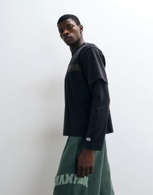 Champion Future Memories oversized long sleeved t-shirt in black, 3 of 5