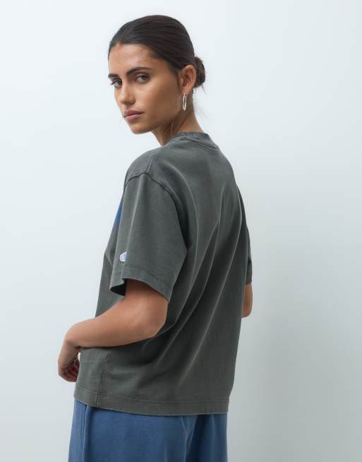 Champion Future Memories oversized t-shirt in khaki, 3 of 4