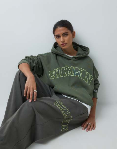 Champion Future Memories womens oversized hoodie in green - view 1