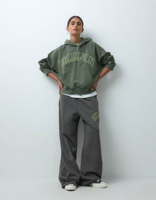 Champion Future Memories womens oversized hoodie in green, 3 of 4