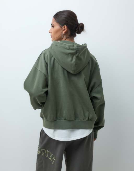 Champion Future Memories womens oversized hoodie in green, 4 of 4
