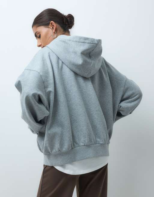 Champion Future Memories womens oversized hoodie in grey, 3 of 4