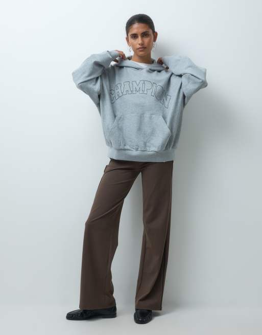 Champion Future Memories womens oversized hoodie in grey, 4 of 4
