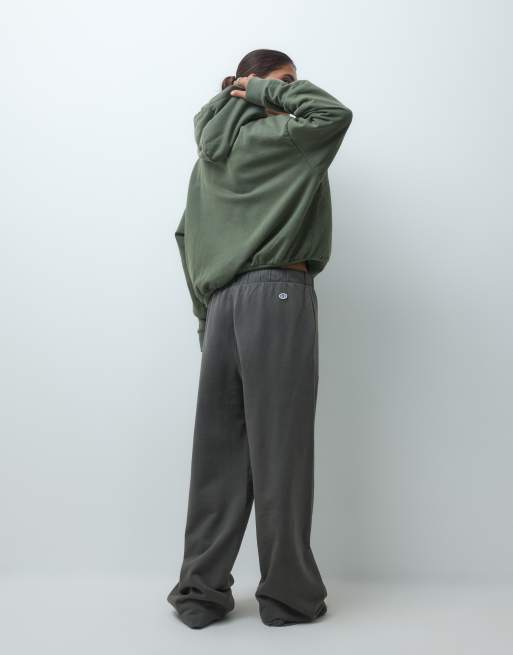 Champion Future Memories womens oversized open hem joggers in khaki, 5 of 5