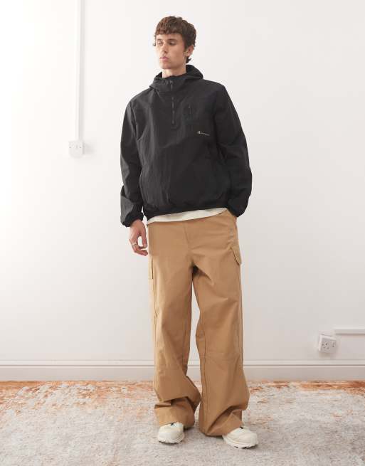 Champion - Giacca nera con zip corta e cappuccio  , 2 di 4