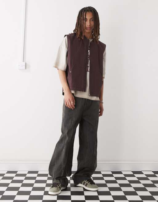 Champion - Gilet bordeaux con zip  , 3 di 4