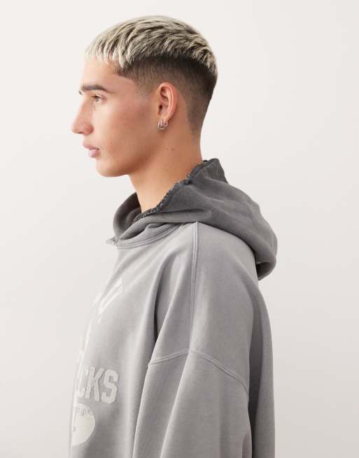Champion graphic hoodie in washed black, 4 of 5