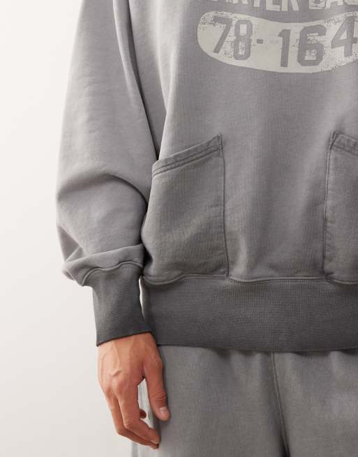 Champion graphic hoodie in washed black, 5 of 5