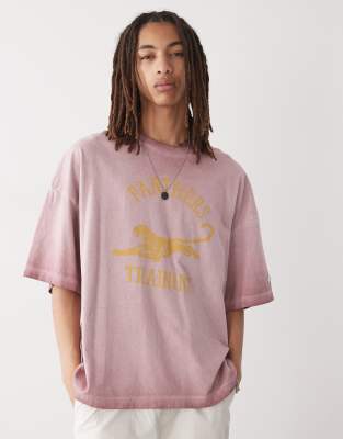 Champion Champion graphic t-shirt in burgundy-Red