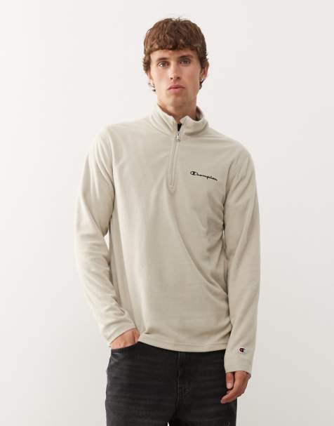 Champion half zip fleece in beige - view 1