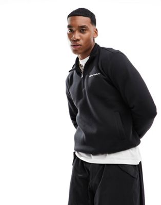 Champion half zip sweatshirt in black - ASOS Price Checker