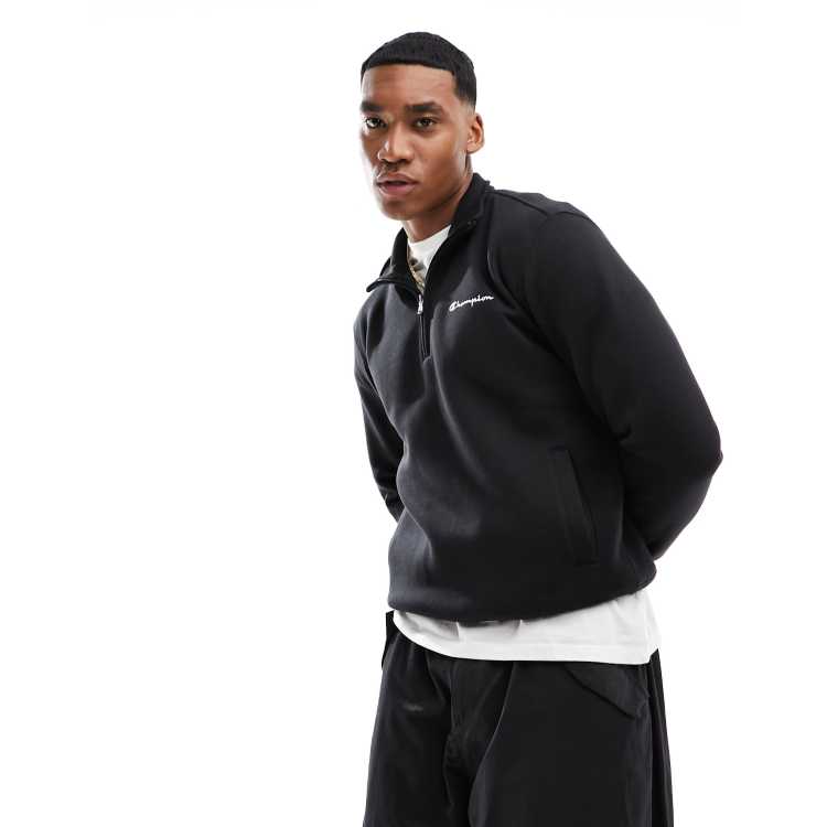 Asos Black Cropped Champion Jumper Champion Half Zip