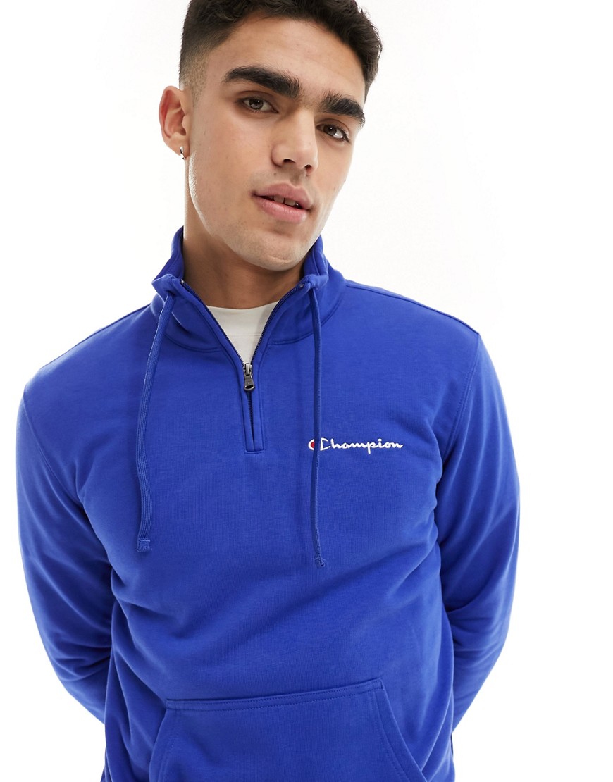 Champion half zip sweatshirt in dark blue