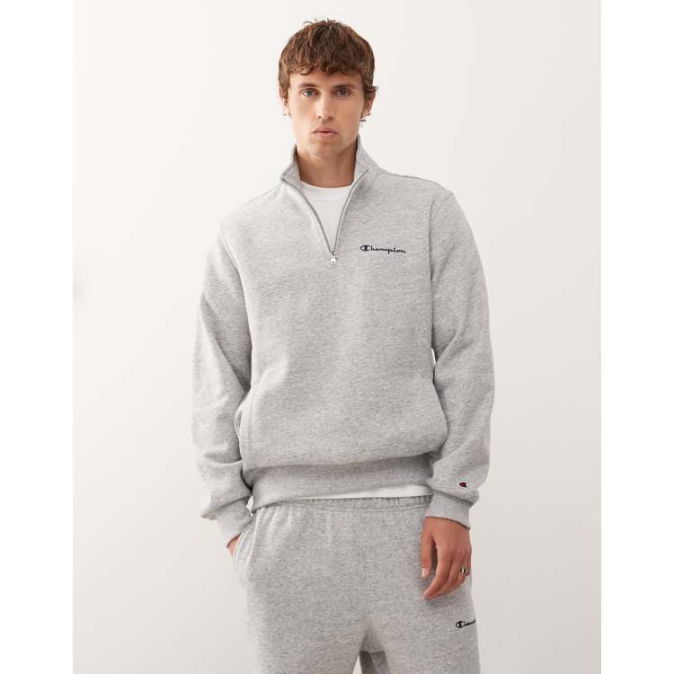 Champion half zip sweatshirt in grey | ASOS