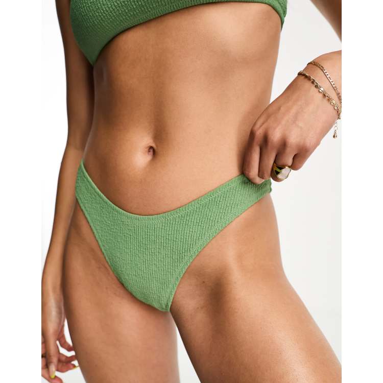 Sage Green Bikini - High-Waisted Bikini Bottom - Swim Bottoms - Lulus