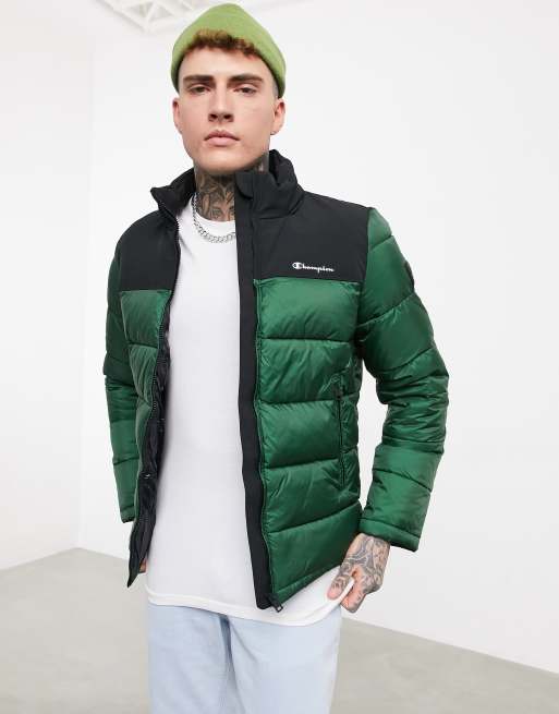 Champion windbreaker hot sale mens green