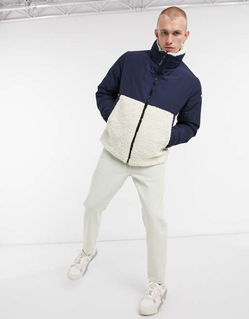 Champion borg panel full zip jacket hot sale