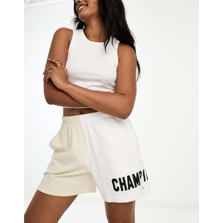 Champion shorts womens outlet white