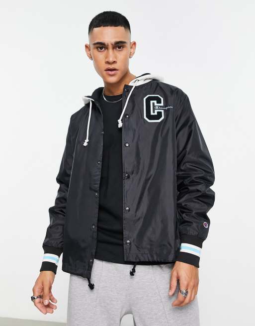 Champion hooded ASOS jacket black | in