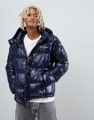 Champion hooded puffer jacket with 