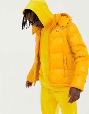 Champion hooded puffer jacket with 