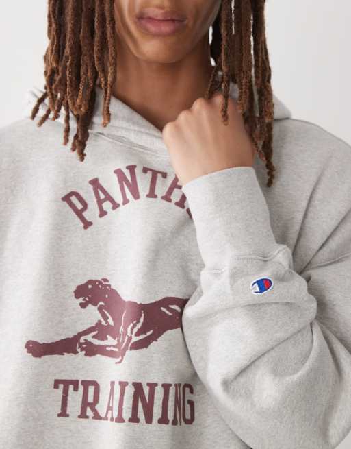 Champion - Hoodie met grafische print in grijs, 3 van 4