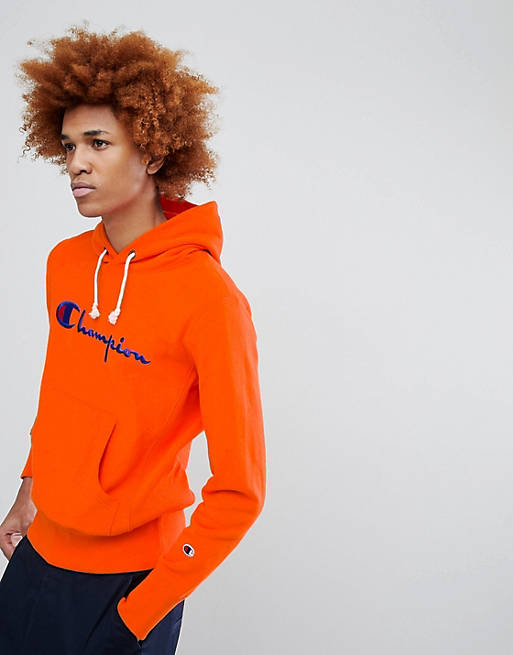 Champion - Hoodie Reverse Weave à grand logo - Orange