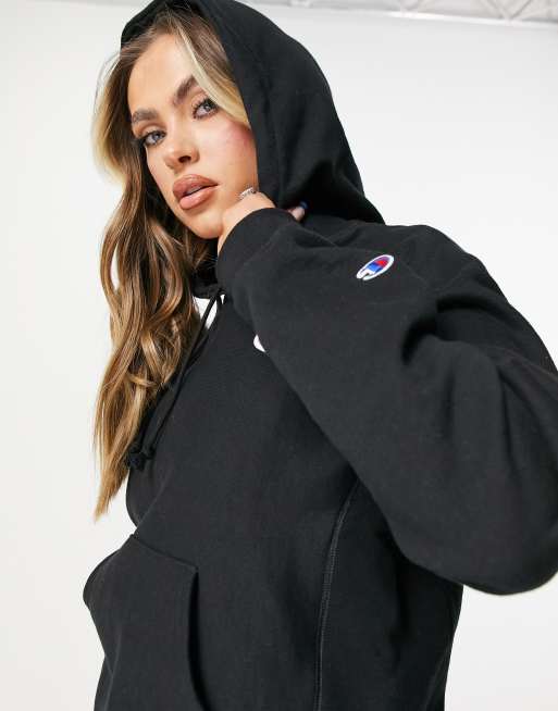 Champion hoodie with logo in black | ASOS