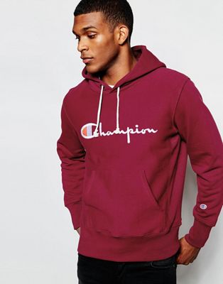 burgundy champion hoodie
