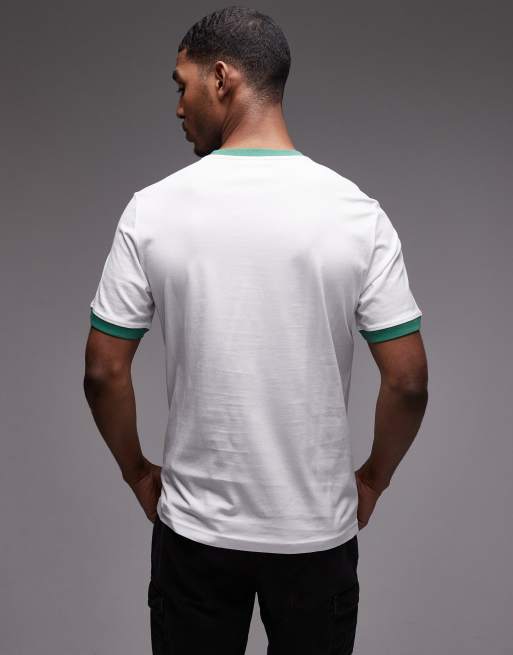 Champion - Hvid og grøn T-shirt med kantbånd i halsen, 2 af 5