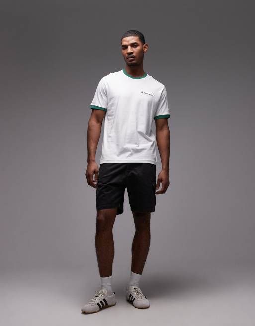 Champion - Hvid og grøn T-shirt med kantbånd i halsen, 3 af 5