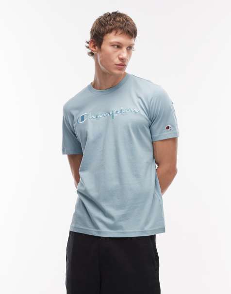 Champion - Icons - Blå T-shirt med tone-i-tone-logo - view 1