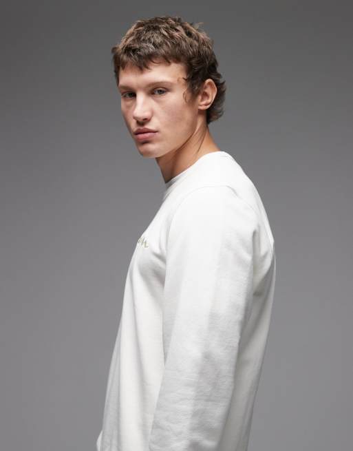 Champion – Icons – Einfarbiges Sweatshirt in Wollweiß, 4 von 5