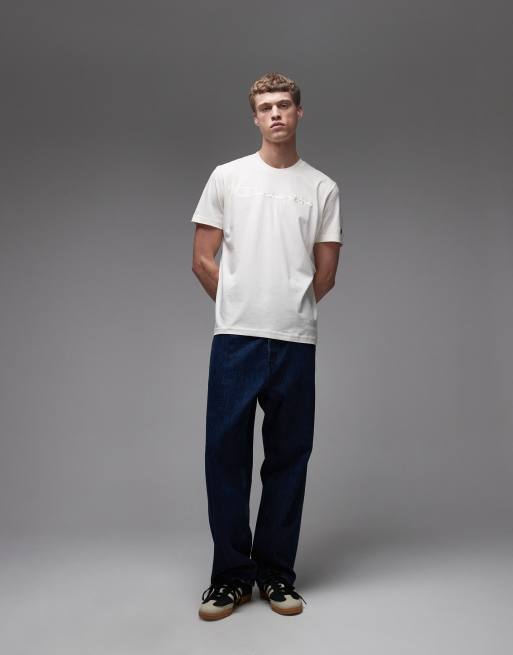 Champion – Icons – Einfarbiges T-Shirt in Wollweiß , 2 von 5