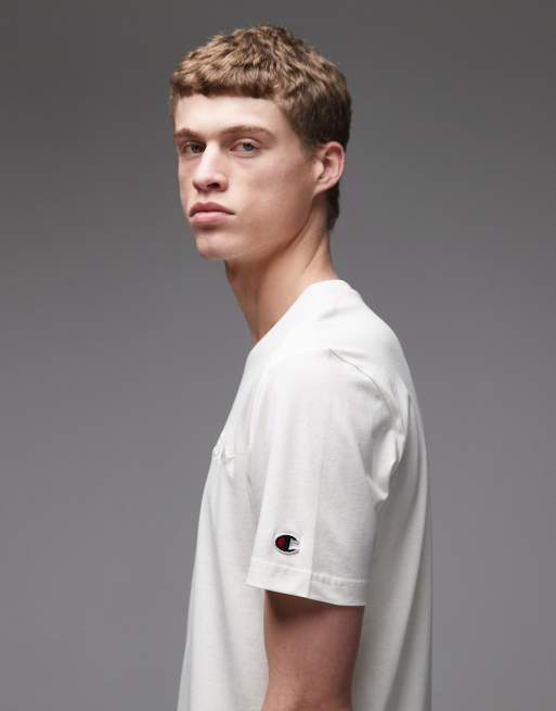 Champion – Icons – Einfarbiges T-Shirt in Wollweiß , 4 von 5