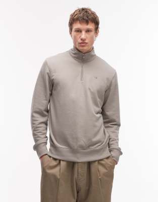 Champion - Icons - Sweat à demi-fermeture éclair - Gris