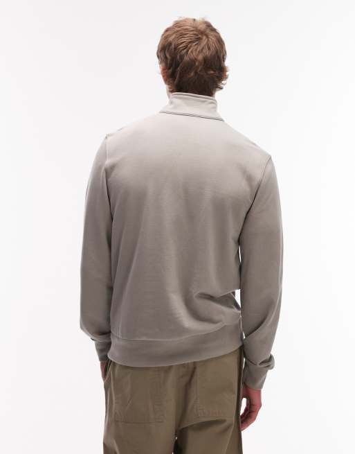 Champion – Icons – Sweatshirt in Grau mit halblangem Reißverschluss, 3 von 5