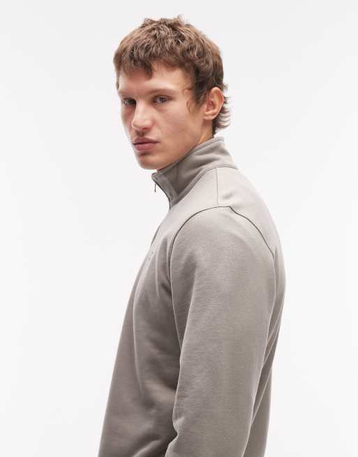 Champion – Icons – Sweatshirt in Grau mit halblangem Reißverschluss, 4 von 5