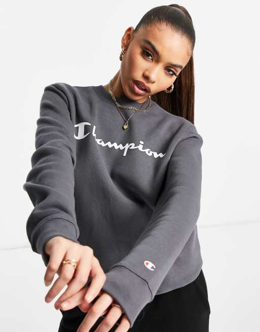 Champion – Jasnoszara bluza z okrągłym dekoltem