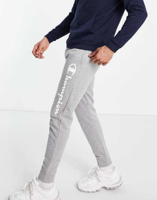 Champion - Joggers con logo grande con scritta, colore grigio