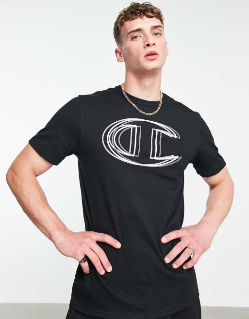 Big champion outlet logo t shirt