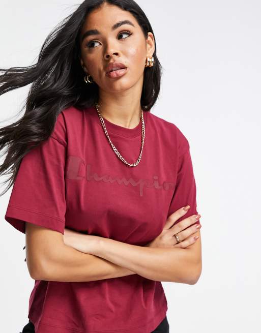 Champion t store shirt burgundy