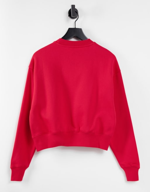 Champion boxy high best sale neck sweatshirt in red