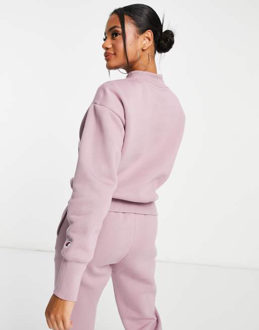 Light pink best sale cropped champion hoodie