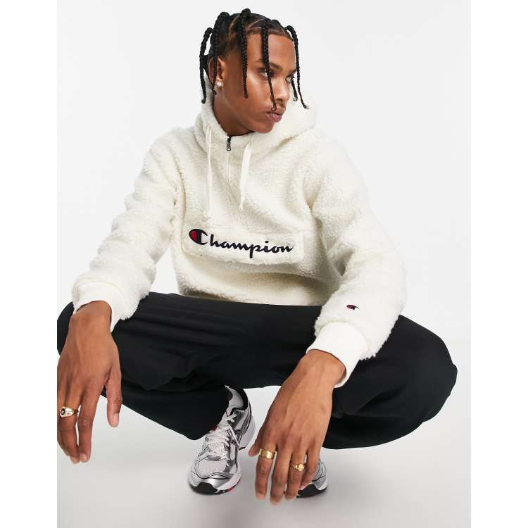 Champion fleece hot sale logo hoodie